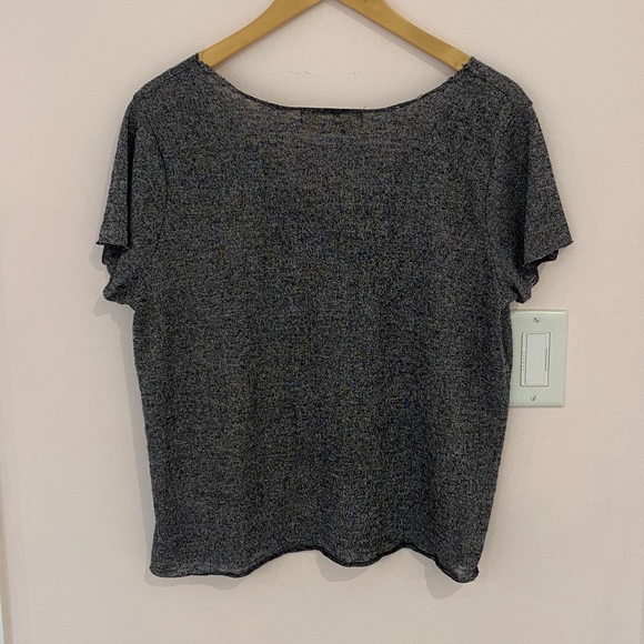 Urban Outfitters Grey Burnout Vneck Tee - Picture 2 of 5